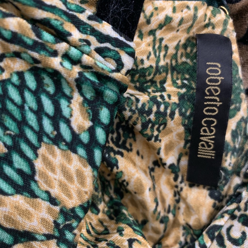 ❌❌sold eBay❌❌ Cavalli 42 gold green snake dress - Picture 6 of 8